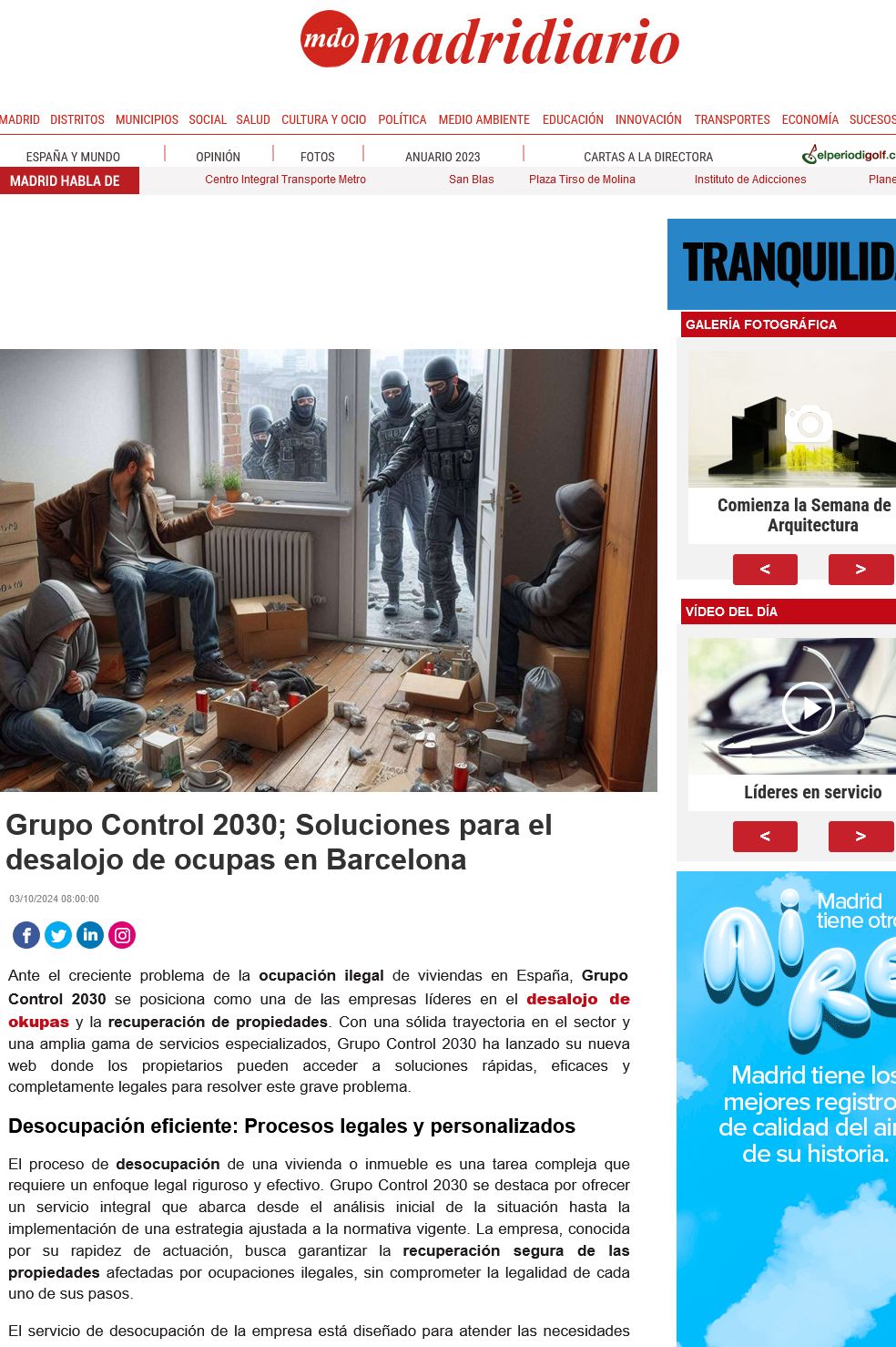 desalojo de ocupas en Barcelona